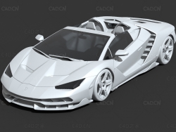 兰博基尼敞篷跑车C4D白模Lamborghini Centenario roadster