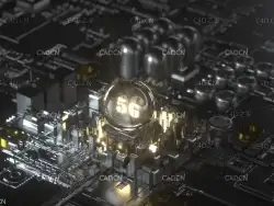 C4D OCTANE移动电信5G智慧城市创意工程 5G元素 科技通信 移动通信 电信5G 5G网络覆盖
