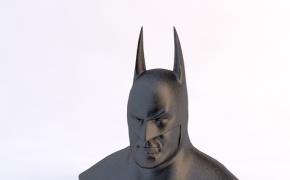 蝙蝠侠头像雕塑C4D模型 Batman Head Sculpture