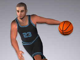 15个打篮球运动姿势C4D模型 White Basketball Playersturbosquid
