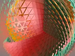 C4D制作圆球三角形碎片分解动画教程（含工程文件）