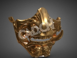 武士面具3D模型 Samurai Mask Model 2