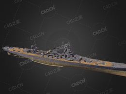 日本海军吾妻号装甲巡洋舰C4D模型下载Azuma 3d model
