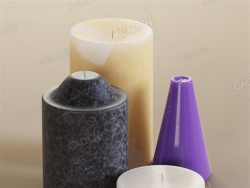 C4D蜡烛OCTANE材质Candles