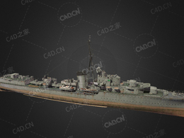 英皇家海军杰维斯号驱逐舰J级驱逐舰C4D模型下载Jervis 3d model