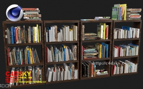 C4D插件：三维立体书架书本翻书插件含使用教程Nitro4D NitroBookCase v1.00 Comple...