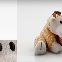 长颈鹿绵布玩偶C4D模型 Giraffe doll 3D model