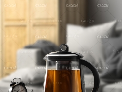 养生壶 电热水壶C4D模型 Health pot