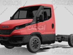 依维柯平板车卡车运输车牵引车2022款C4D汽车模型下载