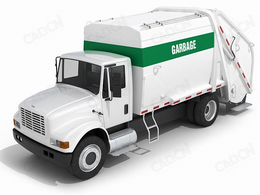环卫车 垃圾车C4D模型 Sanitation vehicles 3D model