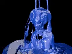 C4D X-Particles油漆浇筑模型动画工程 XPFluids Vol 1 Paint Surface Flow Scene 4