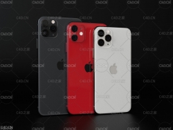 苹果手机C4D模型 iPhone 11 ALL Bundle All Colors - 3D models