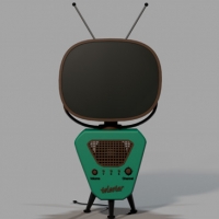 老式电视机 复古电视机C4D模型 Retro TV