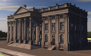 摩尔庄园房欧式建筑C4D模型 C4D 3D Model Moor Park Manor