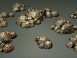 石头C4D模型 Rock Segments