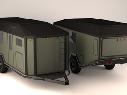 军用越野拖车C4D模型 Offroad Trailer 3d model