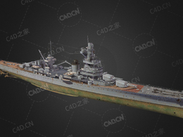 法国海军阿尔及利亚级重巡洋舰C4D模型下载Algerie 3d model