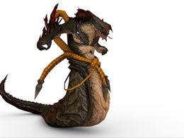 蛇士兵C4D游戏角色模型（绑定+动画） Snake Soldier 3dmodel
