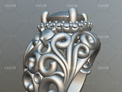 镂空镶钻戒指C4D模型 ChapelHills-Charlton