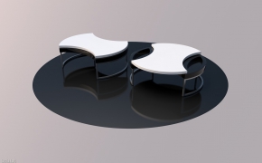 现代风格茶几模型