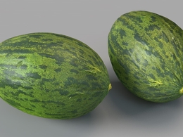 圣诞老人甜瓜C4D模型 Santa Claus Melon