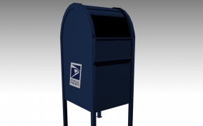 邮局邮箱筒C4D模型 mailbox