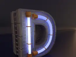 C4D霓虹灯字母"D"创意工程文件