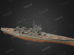 英国皇家海军约克公爵号战列舰C4D模型下载Duke Of York 3d model