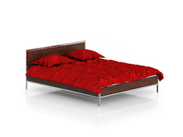 简约双人床C4D模型下载Double bed