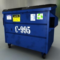 垃圾箱3D模型 DUMPSTER
