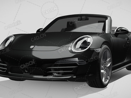 保时捷911-carerra-4s敞篷跑车豪华汽车跑车超跑C4D汽车模型下载