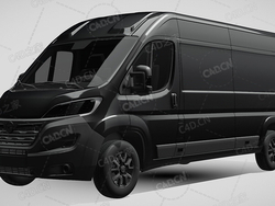 欧宝movano封闭车厢面包车货车2022款C4D汽车模型下载