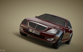 奔驰S级轿车C4D模型 Mercedes S-Class