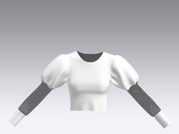 c4d模型女性衣服上衣Sleeves-32