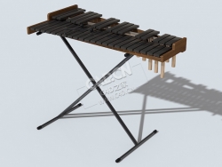 木琴C4D模型下载 Xylophone 3d model
