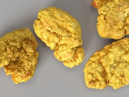 4块炸鸡 鸡块C4D模型 Chiken Poppers