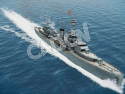 C4D海军舰艇军舰舰船-埃姆登号轻型巡洋舰模型 Emden Light Cruiser 3d Model