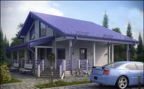 木制别墅外景3D模型（MAX）Wooden Country House Exterior Scene