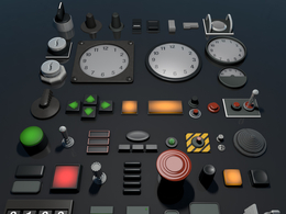 设备按钮C4D模型合集 Button Kit