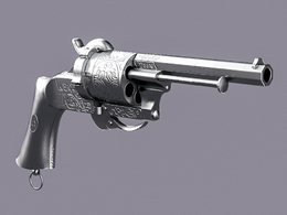 左轮山猫手枪Lefaucheux Revolver (Untextured)