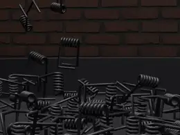 C4D弹簧掉落动画工程 Cloth Peg