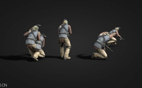 74套美国士兵C4D角色动画模型 American soldiers 3d model