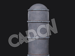 C4D工业设备金属桶蒸汽朋克模型 KB3D_HEM_Tank_B_grp