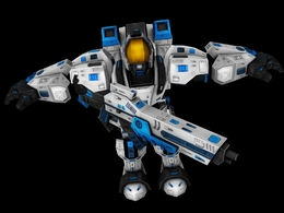 低面卡通科幻机器人C4D模型 Robot