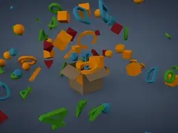 C4D魔法百宝箱动画工程文件 la boite en carton