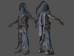 《黑暗之魂》骑士Artorias C4D模型 Armor of Artorias 3D Model Files