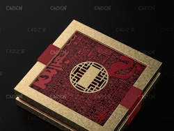 C4D OC月饼盒模型