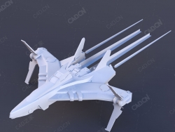 低多边形飞行器C4D模型