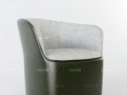 珍珠扶手椅真皮布艺椅子C4D模型Armchair Pearl