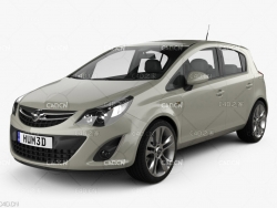 欧宝可赛2厢5门轿车 Opel Corsa D 5-door 2011 3D model